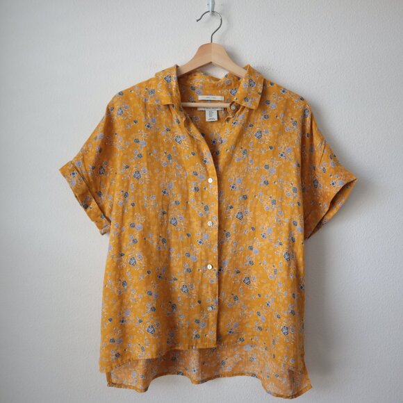 Rachel Zoe Oversized Linen Button Up Top | S - Picture 1 of 6